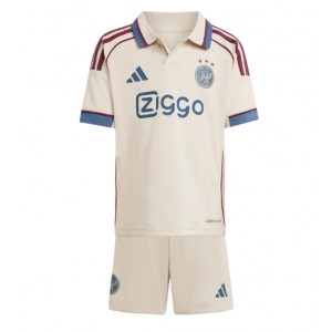Fotbalové Dres Ajax Dětské Třetí Oblečení 2025-26 Krátký Rukáv (+ trenýrky)